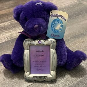 Hallmark Purple Plush with Distressed Accents on patina Frame